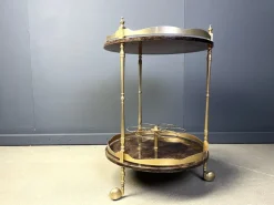 Pamono Italian Lacquered Goatskin and Parchment Serving Bar Cart from Aldo Tura, 1960s Sale