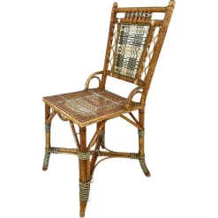 Pamono Italian Liberty Outdoor Chair in Rattan from Palazzo Falconi, 1890s Sale