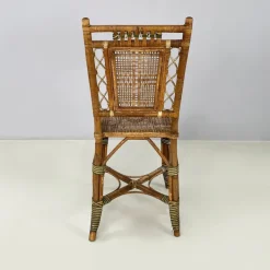 Pamono Italian Liberty Outdoor Chair in Rattan from Palazzo Falconi, 1890s Sale