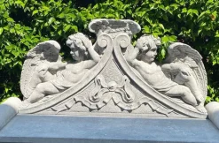 Pamono Italian Lime Stone Bench, 1990s