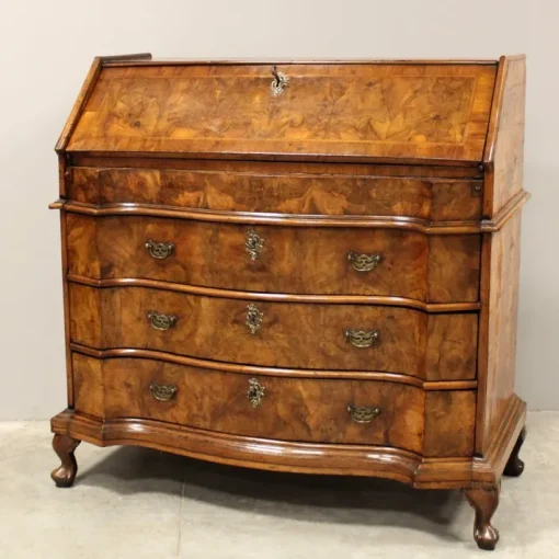 Pamono Italian Louis XV Secretaire in Walnut, 18th Century New