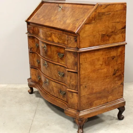 Pamono Italian Louis XV Secretaire in Walnut, 18th Century New