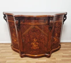 Pamono Italian Louis XV Style Sideboard in Walnut with Inlays, 1970s Sale