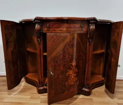 Pamono Italian Louis XV Style Sideboard in Walnut with Inlays, 1970s Sale
