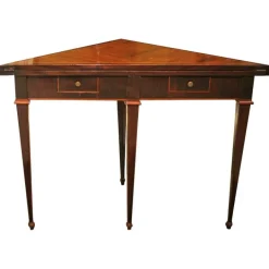 Pamono Italian Louis XVI Period Tulipwood and Kingwood Two Drawers Folding Table