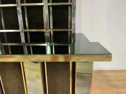 Pamono Italian Metal, Steel and Glass Bar Cabinet, 1960s, Set of 4 Hot