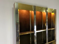 Pamono Italian Metal, Steel and Glass Bar Cabinet, 1960s, Set of 4 Hot