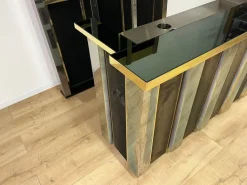 Pamono Italian Metal, Steel and Glass Bar Cabinet, 1960s, Set of 4 Hot