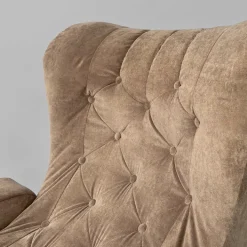 Pamono Italian Modern Chair in Brown Velvet and Wood by Guido Bonzanini for Tecnosalotti, 1970s New