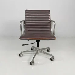 Pamono Italian Modern Leather Office Chair by Charles and Ray Eames for ICF, 1970s Sale
