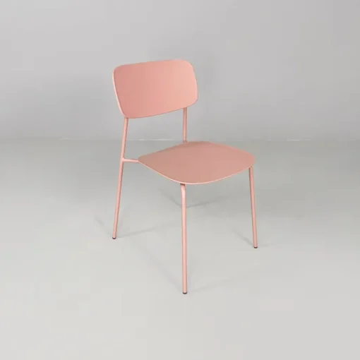 Pamono Italian Modern Light Pink Metal and Plastic Chairs from Tomasucci, 2000s, Set of 4 Outlet