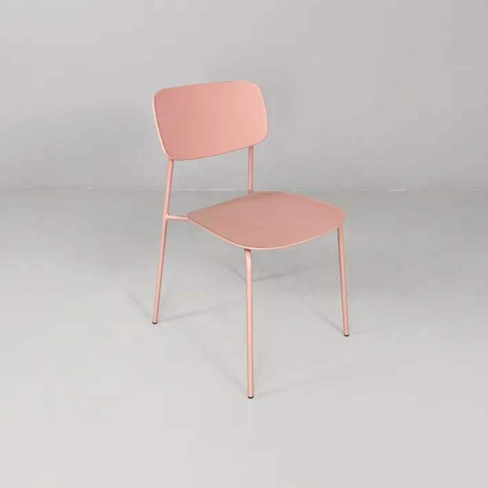 Pamono Italian Modern Light Pink Metal and Plastic Chairs from Tomasucci, 2000s, Set of 4 Outlet
