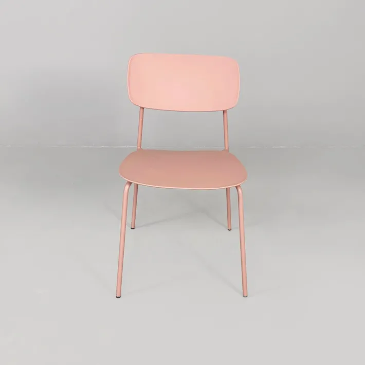 Pamono Italian Modern Light Pink Metal and Plastic Chairs from Tomasucci, 2000s, Set of 4 Outlet