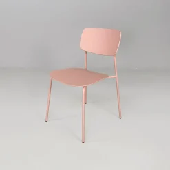 Pamono Italian Modern Light Pink Metal and Plastic Chairs from Tomasucci, 2000s, Set of 4 Outlet