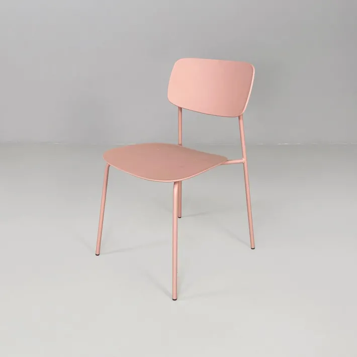 Pamono Italian Modern Light Pink Metal and Plastic Chairs from Tomasucci, 2000s, Set of 4 Outlet