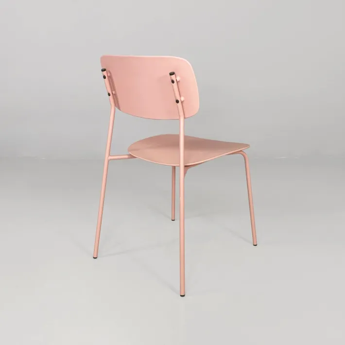 Pamono Italian Modern Light Pink Metal and Plastic Chairs from Tomasucci, 2000s, Set of 4 Outlet