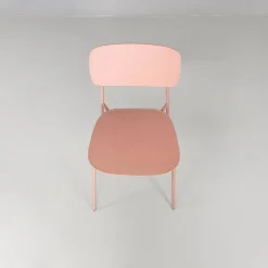 Pamono Italian Modern Light Pink Metal and Plastic Chairs from Tomasucci, 2000s, Set of 4 Outlet