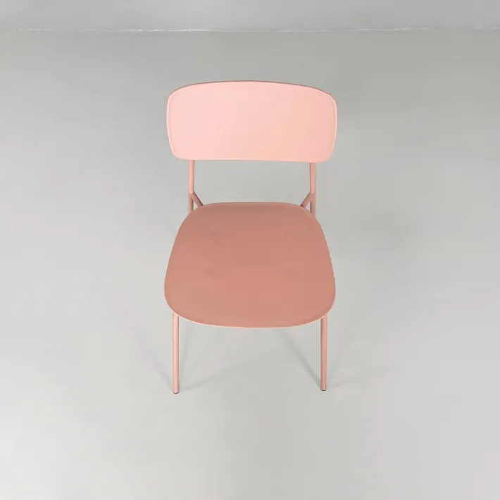 Pamono Italian Modern Light Pink Metal and Plastic Chairs from Tomasucci, 2000s, Set of 4 Outlet