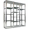 Pamono Italian Modern Self Supporting Bookcase in Chromed Steel and Smoked Glass, 1970s Outlet