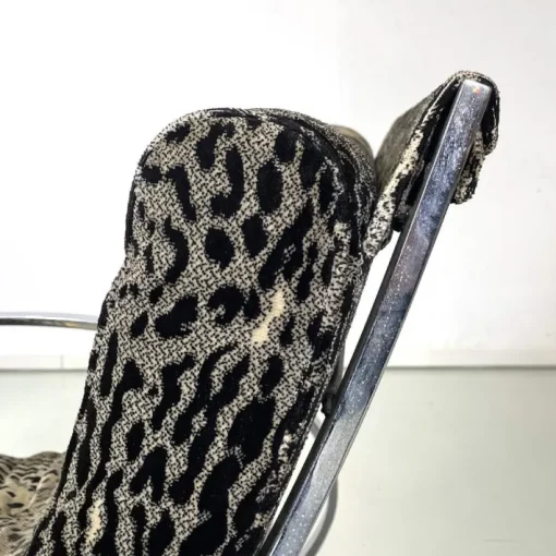 Pamono Italian Modern Tiger Print Rocking Armchair Ellipse Renato Zevi for Selig, 1970s Best