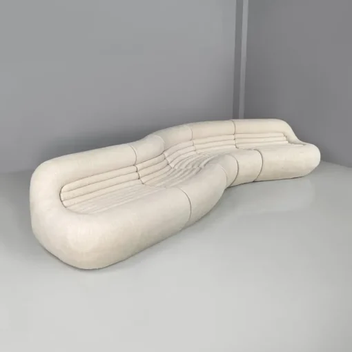 Pamono Italian Modern White Carrera Sofa attributed to De Pas, Durbino and Lomazzi for B&B Italia, 1970s Clearance