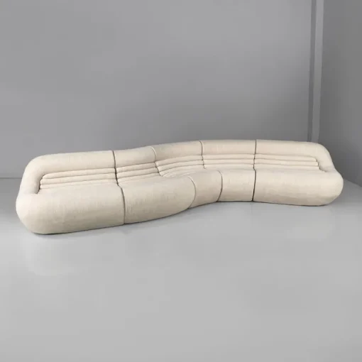 Pamono Italian Modern White Carrera Sofa attributed to De Pas, Durbino and Lomazzi for B&B Italia, 1970s Clearance
