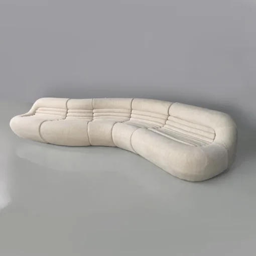 Pamono Italian Modern White Carrera Sofa attributed to De Pas, Durbino and Lomazzi for B&B Italia, 1970s Clearance
