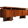 Pamono Italian Modernist Walnut and Brass Writing Desk, 1950s Outlet