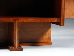 Pamono Italian Modernist Walnut and Brass Writing Desk, 1950s Outlet