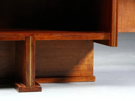 Pamono Italian Modernist Walnut and Brass Writing Desk, 1950s Outlet