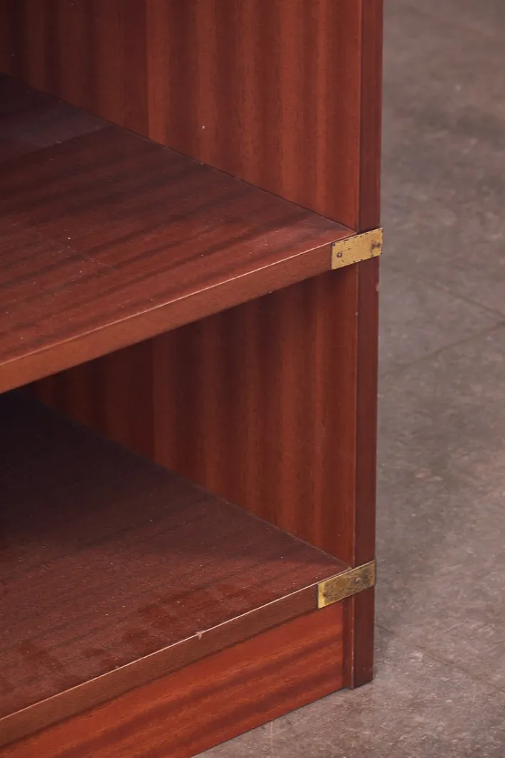 Pamono Italian Naval Wood and Brass Desk, 1960s New