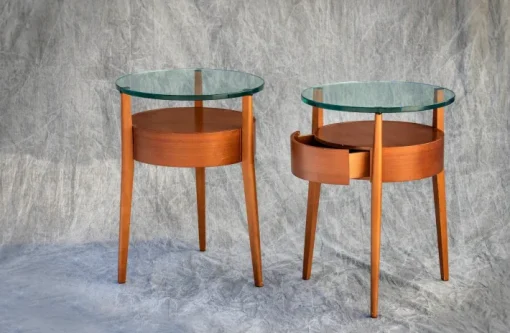 Pamono Italian Night Tables, 1983, Set of 2