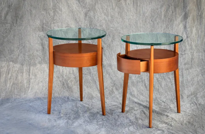 Pamono Italian Night Tables, 1983, Set of 2