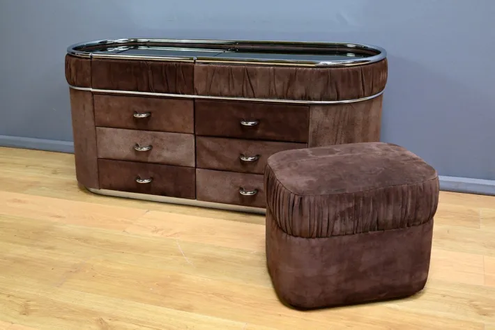 Pamono Italian Nubuck Dressing Table, 1970s Best