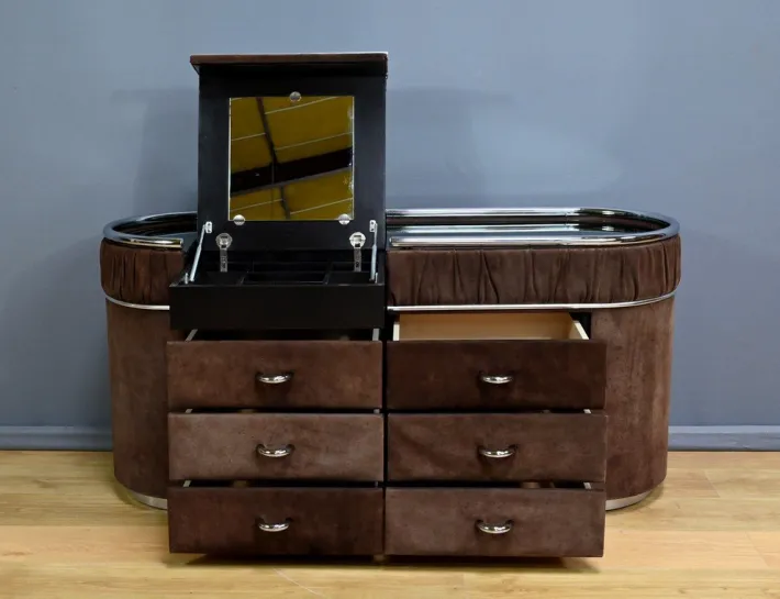 Pamono Italian Nubuck Dressing Table, 1970s Best