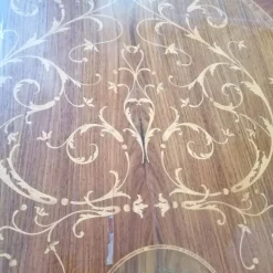 Pamono Italian Oval Inlaid Table, 1950s