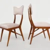 Pamono Italian Papillon Back Chairs in Light Pink Satin by Ariberto Colombo, 1950s, Set of 2 Hot