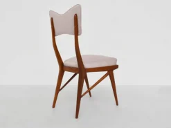 Pamono Italian Papillon Back Chairs in Light Pink Satin by Ariberto Colombo, 1950s, Set of 2 Hot