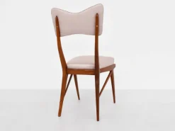 Pamono Italian Papillon Back Chairs in Light Pink Satin by Ariberto Colombo, 1950s, Set of 2 Hot