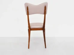 Pamono Italian Papillon Back Chairs in Light Pink Satin by Ariberto Colombo, 1950s, Set of 2 Hot