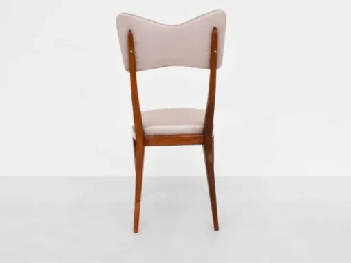 Pamono Italian Papillon Back Chairs in Light Pink Satin by Ariberto Colombo, 1950s, Set of 2 Hot