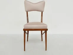 Pamono Italian Papillon Back Chairs in Light Pink Satin by Ariberto Colombo, 1950s, Set of 2 Hot