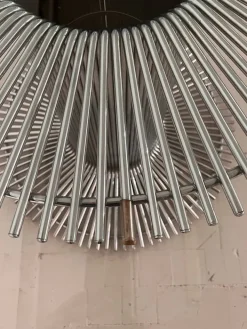 Pamono Italian Pedestal Dining Table in Chrome and Glass, 1970s Outlet