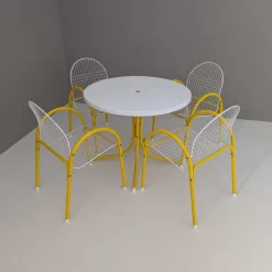 Pamono Italian Postmodern Metal Wire Mesh Garden Set from EMU, 1980s, Set of 5 Best