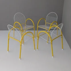 Pamono Italian Postmodern Metal Wire Mesh Garden Set from EMU, 1980s, Set of 5 Best