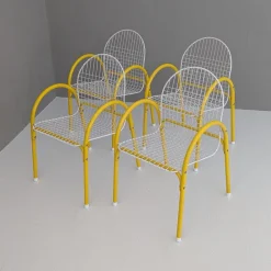 Pamono Italian Postmodern Metal Wire Mesh Garden Set from EMU, 1980s, Set of 5 Best