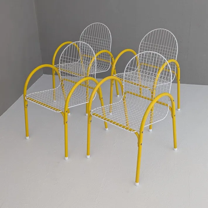 Pamono Italian Postmodern Metal Wire Mesh Garden Set from EMU, 1980s, Set of 5 Best