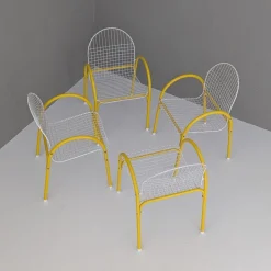 Pamono Italian Postmodern Metal Wire Mesh Garden Set from EMU, 1980s, Set of 5 Best