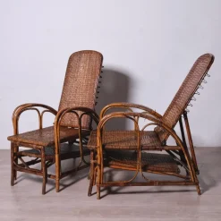 Pamono Italian Rattan Chaise Lounger, 1920s Online