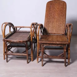 Pamono Italian Rattan Chaise Lounger, 1920s Online